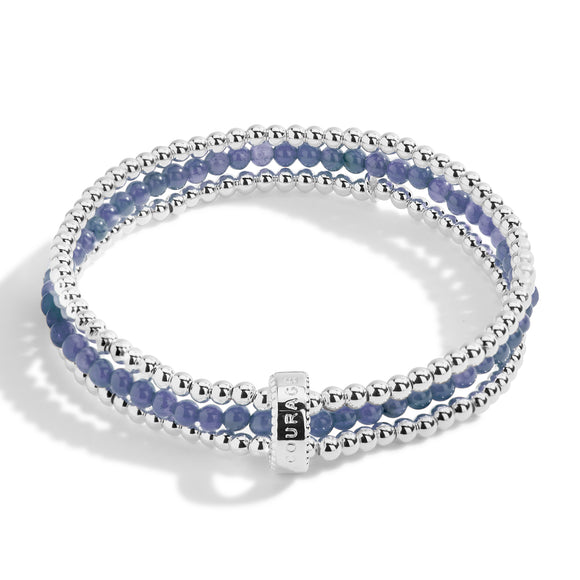 Joma Jewellery Wellness Stones 'Courage' Blue Lace Agate Bracelet - Gifteasy Online
