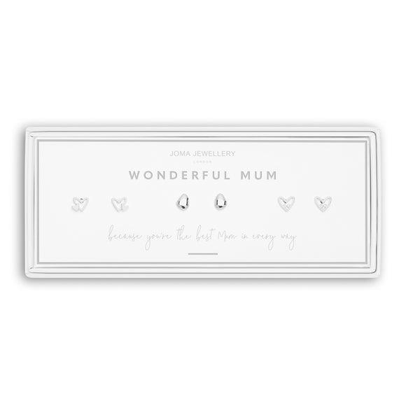 'Wonderful Mum' Occasion Earring Box  by Joma Jewellery - Gifteasy Online