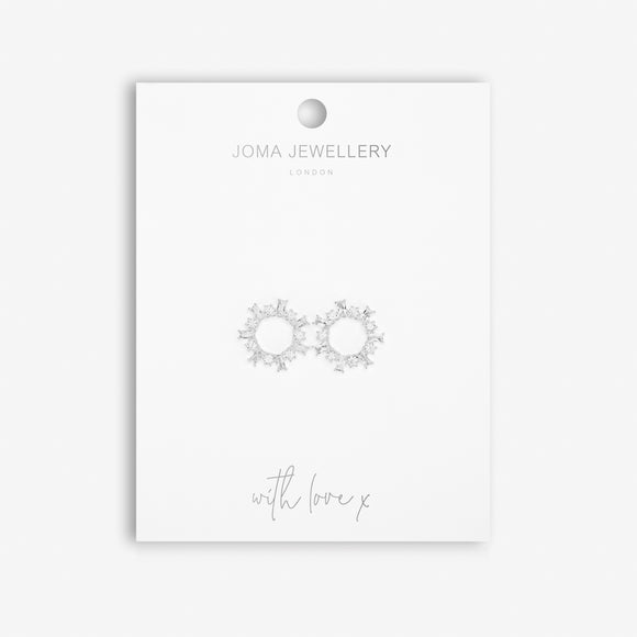Statement Studs Sunburst Crystal Earrings.   by Joma Jewellery - Gifteasy Online
