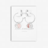 Perla Pink Mother of Pearl Heart Hoop Earrings By Joma jewellery - Gifteasy Online
