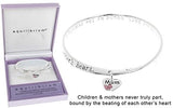 Equilibrium Silver Plated Charm Message Bangle Mum - Gifteasy Online