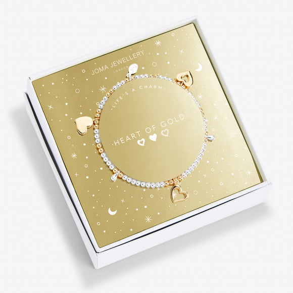 Joma Jewellery  Life's A Charm collection, 'Heart Of Gold' Bracelet - Gifteasy Online