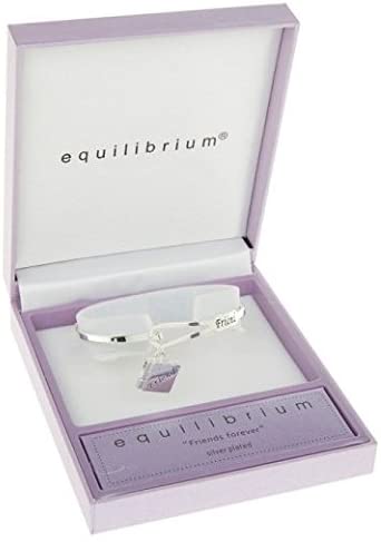 Equilibrium Silver Plated Friend Book Bangle - Gifteasy Online