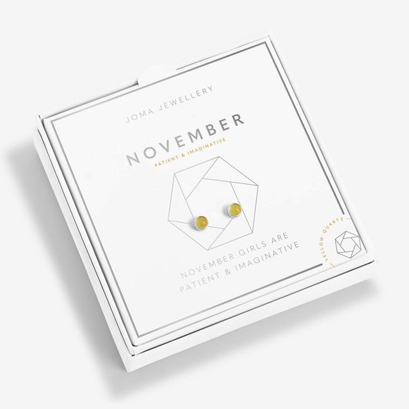 November Birthstone Boxed Earrings  by Joma Jewellery