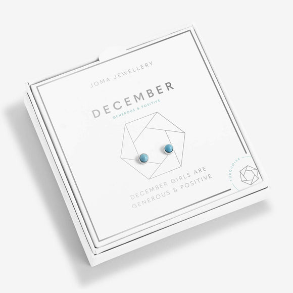 December Birthstone Boxed Earrings  by Joma Jewellery