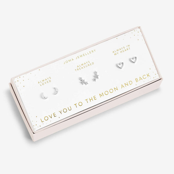 Celebration Earring Set 'Love You To The Moon And Back'  by Joma Jewellery