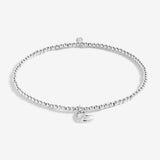 Joma Jewellery Silver Hammered Heart Anklet