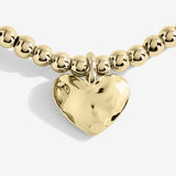 Joma Jewellery Gold Hammered Heart Anklet