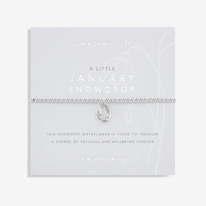 Joma jewellery A Little Birthflower January Snowdrop Bracelet