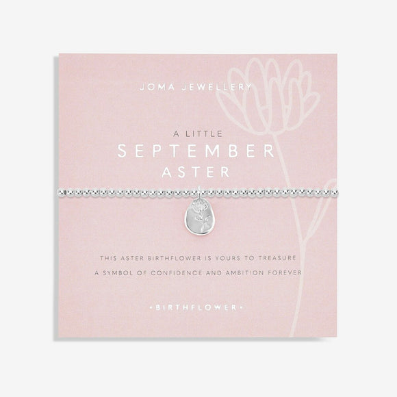 Joma jewellery A Little Birthflower September Aster Bracelet