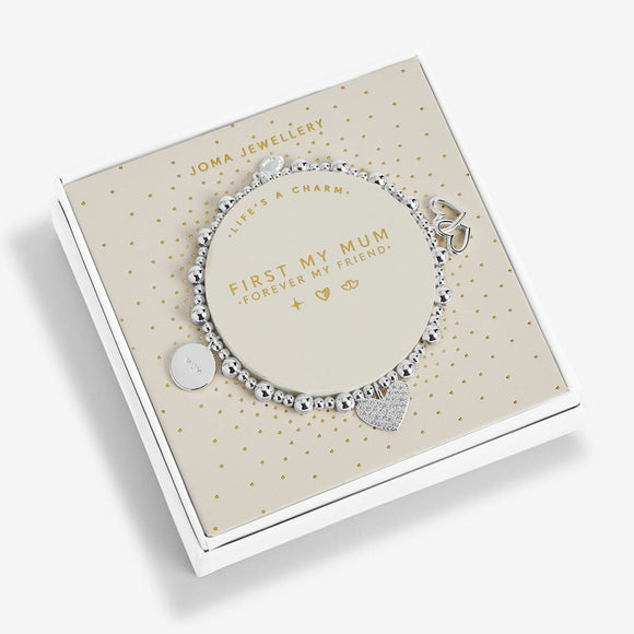 Joma Jewellery Life's A Charm 'First My Mum Forever My Friend' Bracelet