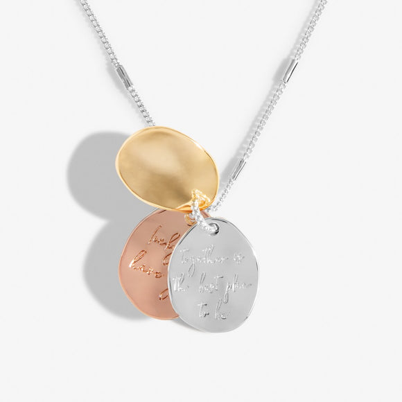 Affirmation Discs 'Friendship' Necklace By Joma Jewellery
