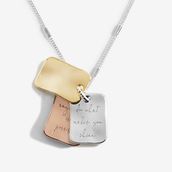Affirmation Discs 'Positivity' Necklace By Joma Jewellery