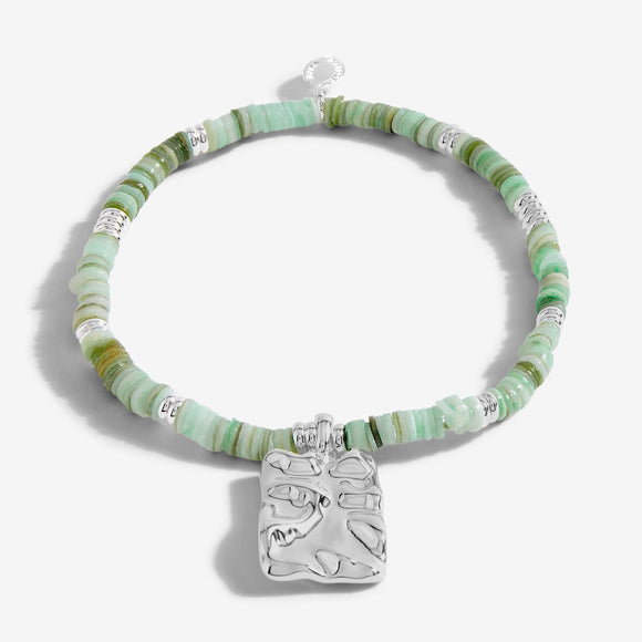 Joma Jewellery Summer Solstice Green Shell Silver Bracelet
