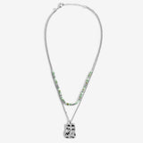 Joma Jewellery Summer Solstice Green Shell Silver Necklace