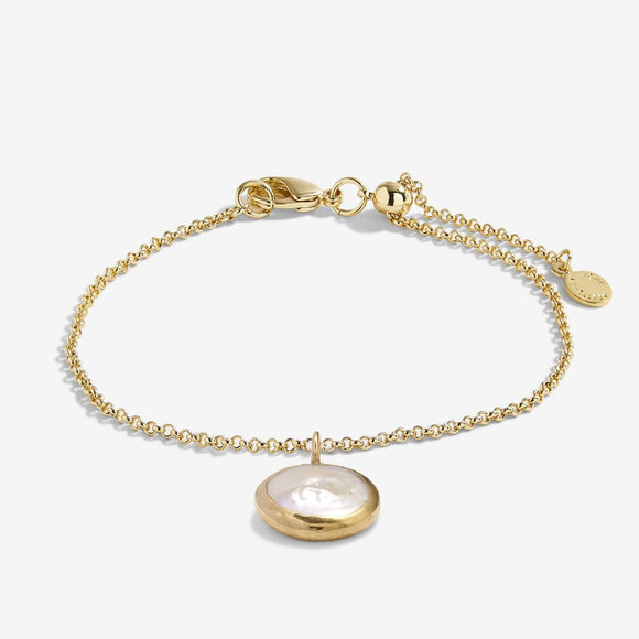 Joma Jewellery Summer Solstice Coin Pearl Gold Bracelet