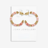 Joma Jewellery Summer Solstice Pink Beaded Hoop Earrings