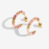 Joma Jewellery Summer Solstice Pink Beaded Hoop Earrings