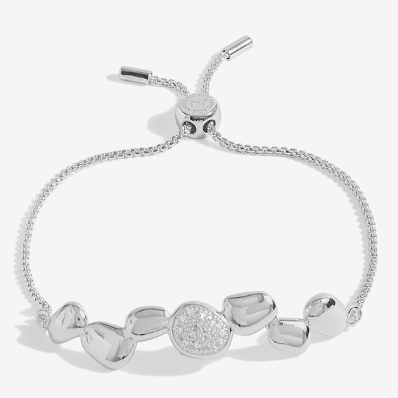 Joma Jewellery Bracelet Bar Silver Pebbles Bracelet