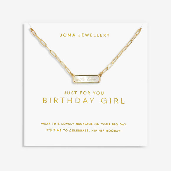 My Moments 'Just For You Birthday Girl' Necklace By Joma Jewellery