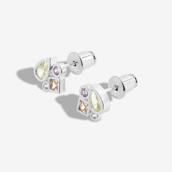 Radiant Treasures Gems Studs Earrings By Joma Jewellery