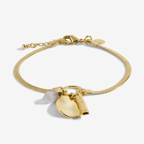 Riva Love Rose Quartz  Bracelet By Joma Jewellery
