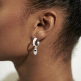 Riva Karma Intuition Clear Quartz Hoop Earrings By Joma Jewellery