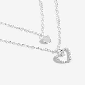 Lila  Hearts Layered Necklace By Joma Jewellery