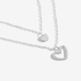 Lila  Hearts Layered Necklace By Joma Jewellery