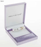 Equilibrium Silver Plated 2 Tone Heart Bangle Friends - Gifteasy Online