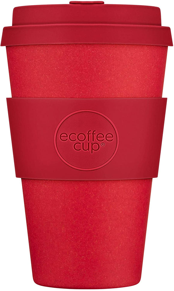 Ecoffee Cup: Red Dawn with Red Silicone 14oz, Reusable and Eco Friendly Takeaway Coffee Cup - Gifteasy Online