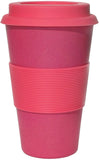 Ecoffee Cup: Pink'd with Pink Silicone 14oz, Reusable and Eco Friendly Takeaway Coffee Cup - Gifteasy Online