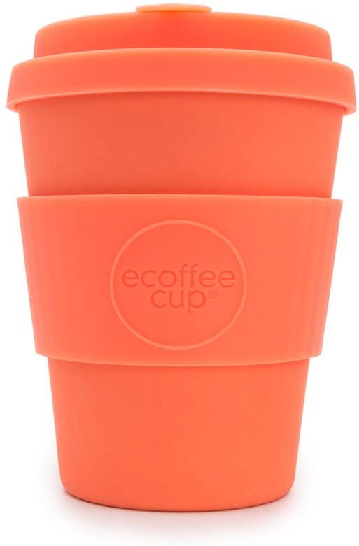 Ecoffee Bright Coloured Orange Reusable Travel Mug 12oz - Gifteasy Online