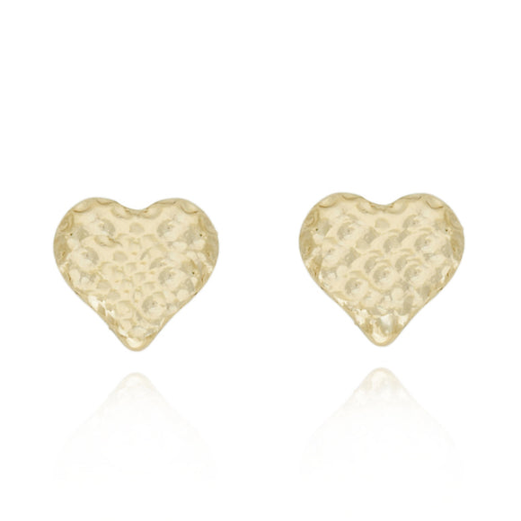 Joma Jewellery Hammered Gold Heart Earrings - Gifteasy Online