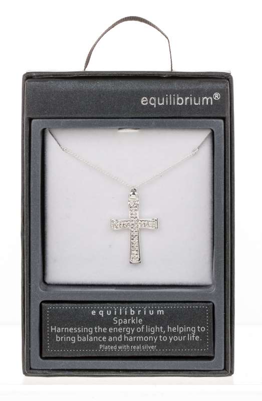 Equilibrium Silver Plated Cross Necklace - Gifteasy Online