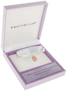 Equilibrium Silver Plated Bangle "Moments captured today will bring laughter tomorrow"' - Gifteasy Online