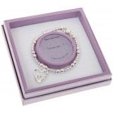 Equilibrium Silver Plated Heart Bangle "Love You" - Gifteasy Online