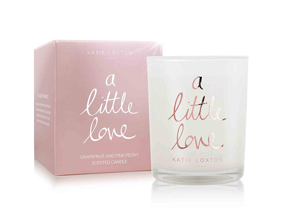 Katie Loxton Metallic Candle A Little Love Grapefruit and Pink - Gifteasy Online