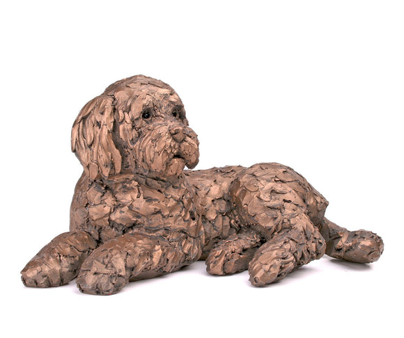 Ozzy the Cockapoo Lying Down Cold Cast Bronze Dog new Frith Design 2017 - Gifteasy Online
