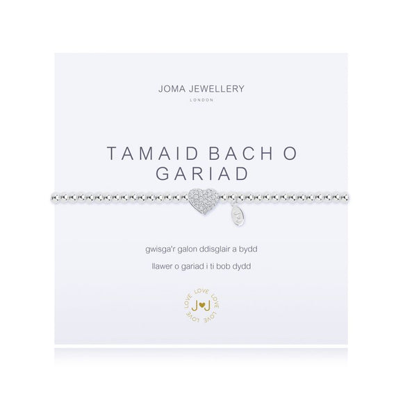 Joma Jewellery A Little Love Pave Silver Heart Bracelet Welsh - Gifteasy Online