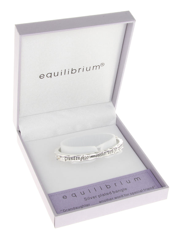Equilibrium Silver Plated  Granddaughter Bangle 