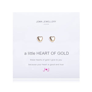 A little Heart Of Gold Earrings By Joma jewellery - Gifteasy Online
