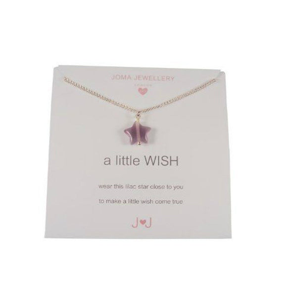 Joma Jewellery Girls A Little Wish Necklace Lilac - Gifteasy Online