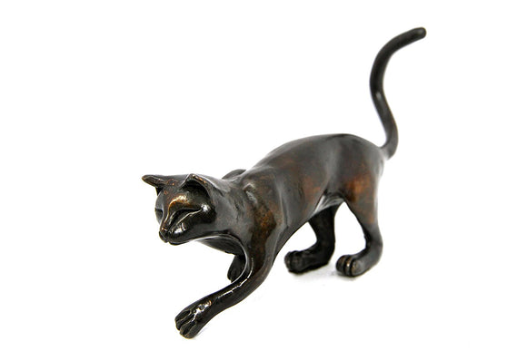 Unique Bronze Limited Edition Hot Cast Solid Bronze Cat Ready to Pounce - Gifteasy Online