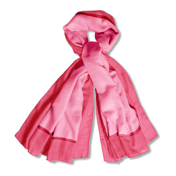 Katie Loxton Colour Block Crushed Pink Herringbone Scarf - Gifteasy Online