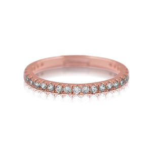 Joma Jewellery - Pippa Adjustable Ring - Rose Gold with Clear CZ (Pave) - Gifteasy Online