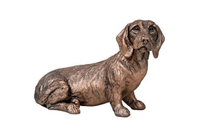 Frith Sculptures Cold Cast Bronze Dachshund Dog Rudi Sitting - Gifteasy Online