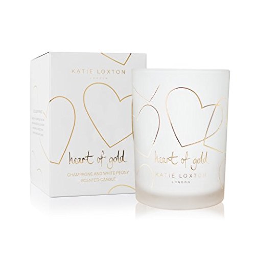 Katie Loxton - Candle - Heart of Gold - Champagne and White Peony - Gifteasy Online