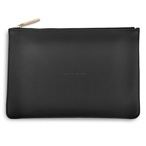 The Perfect Pouch (Charcoal - Talk To The Bag) with Gift Bag - Gifteasy Online