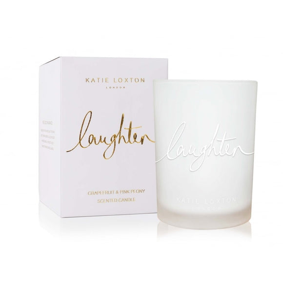 Katie Loxton Laughter Candle Grapefruit and Pink Peony - Gifteasy Online